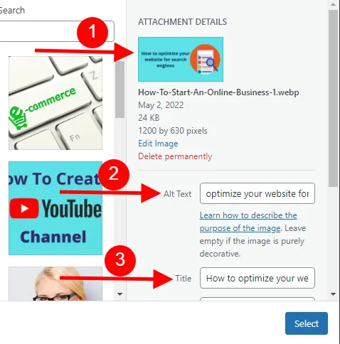 how to add alt text to image